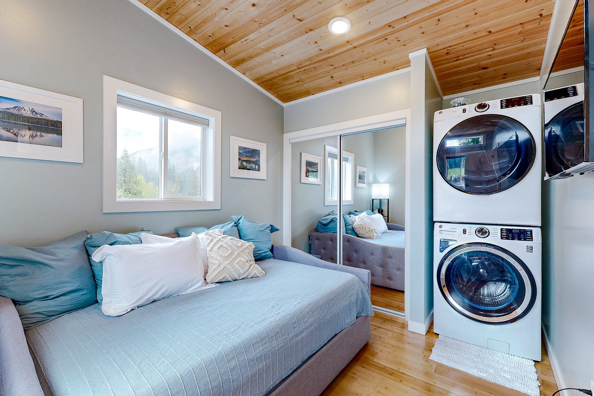 Second bedroom with in-unit washer and dryer
